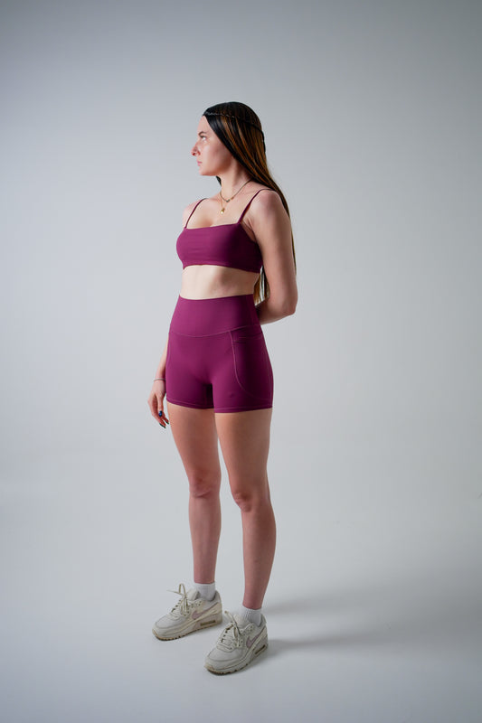 Poise Short Set in Plum