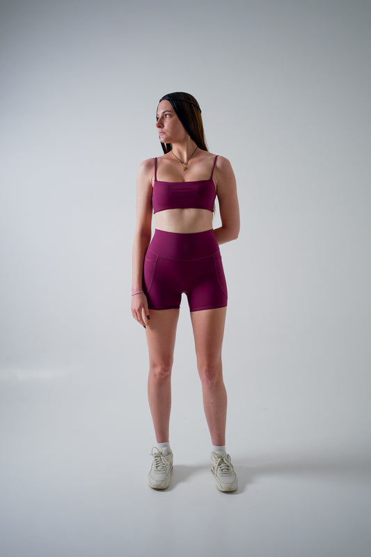 Poise Short Set in Plum