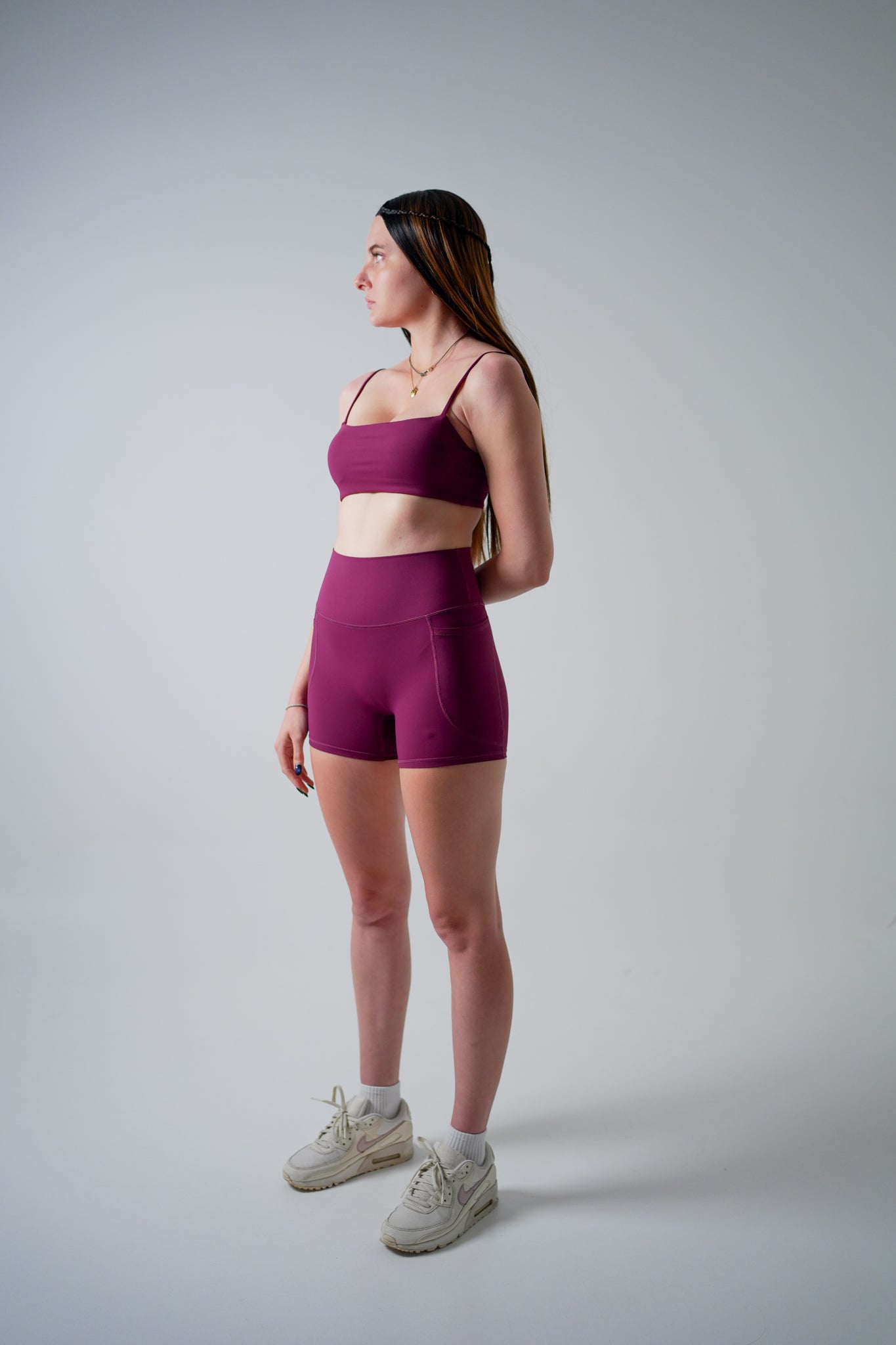 Poise Short Set in Plum