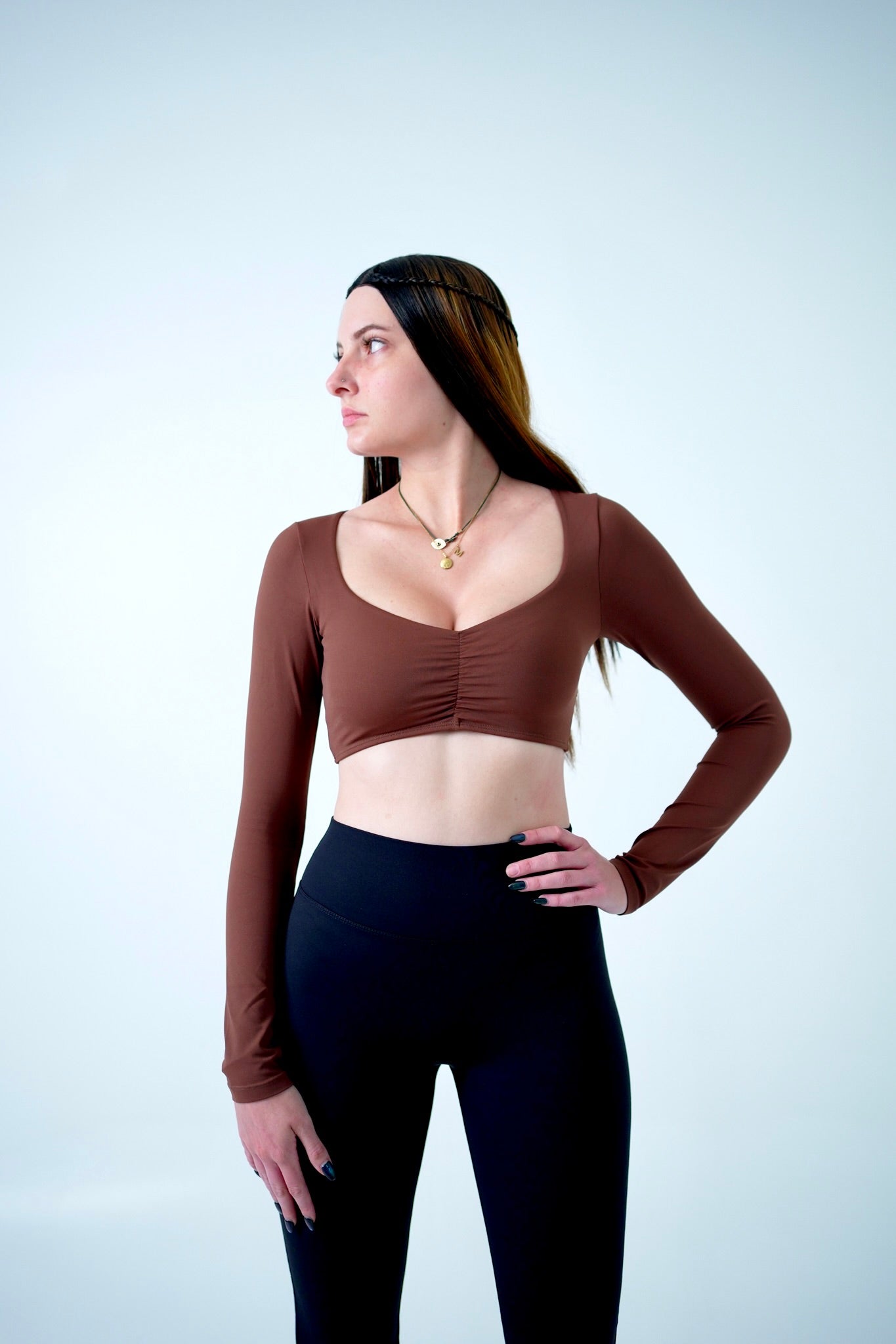 Switch Long-Sleeve Cropped Top