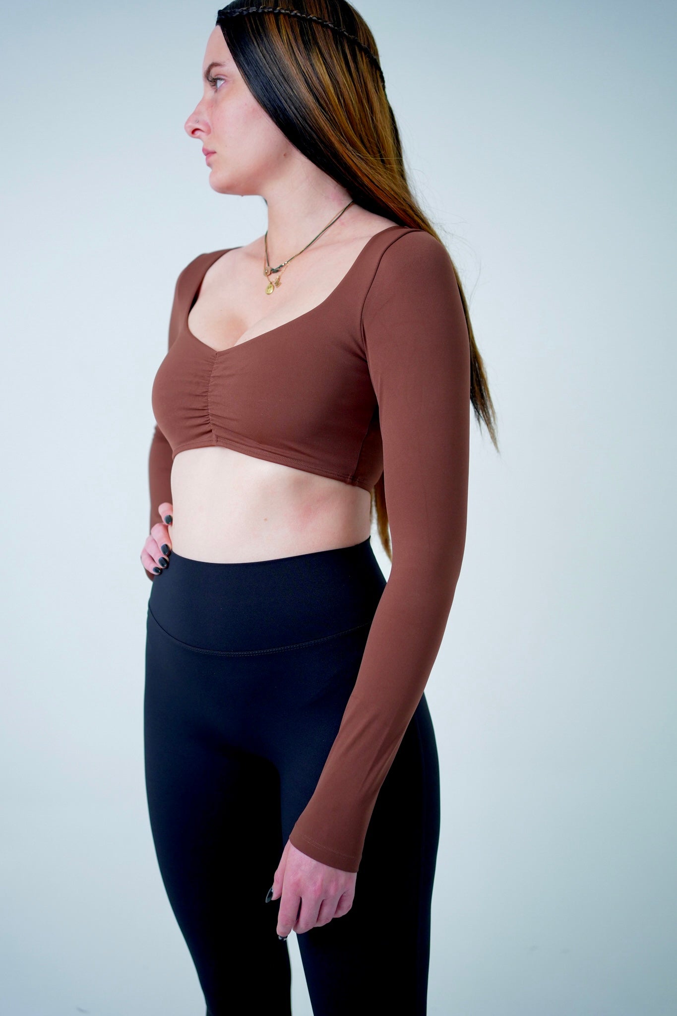 Switch Long-Sleeve Cropped Top
